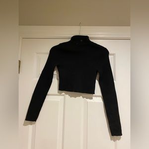 H&M Black ribbed mock turtleneck Size Small